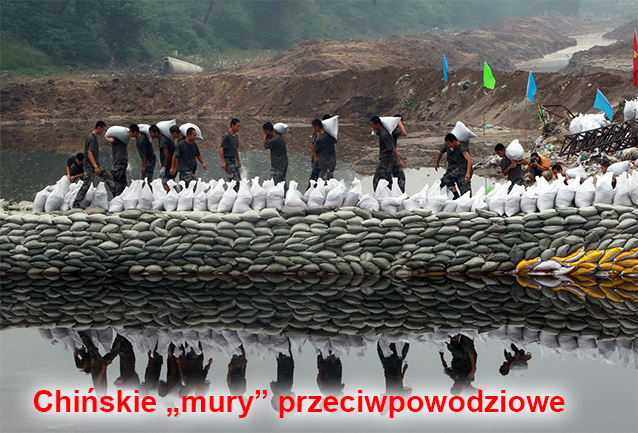 Chińskie "mury" przeciwpowodziowe