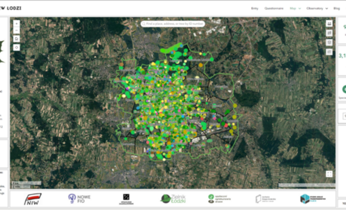 Mapa Drzew Łodzi z nową funkcją